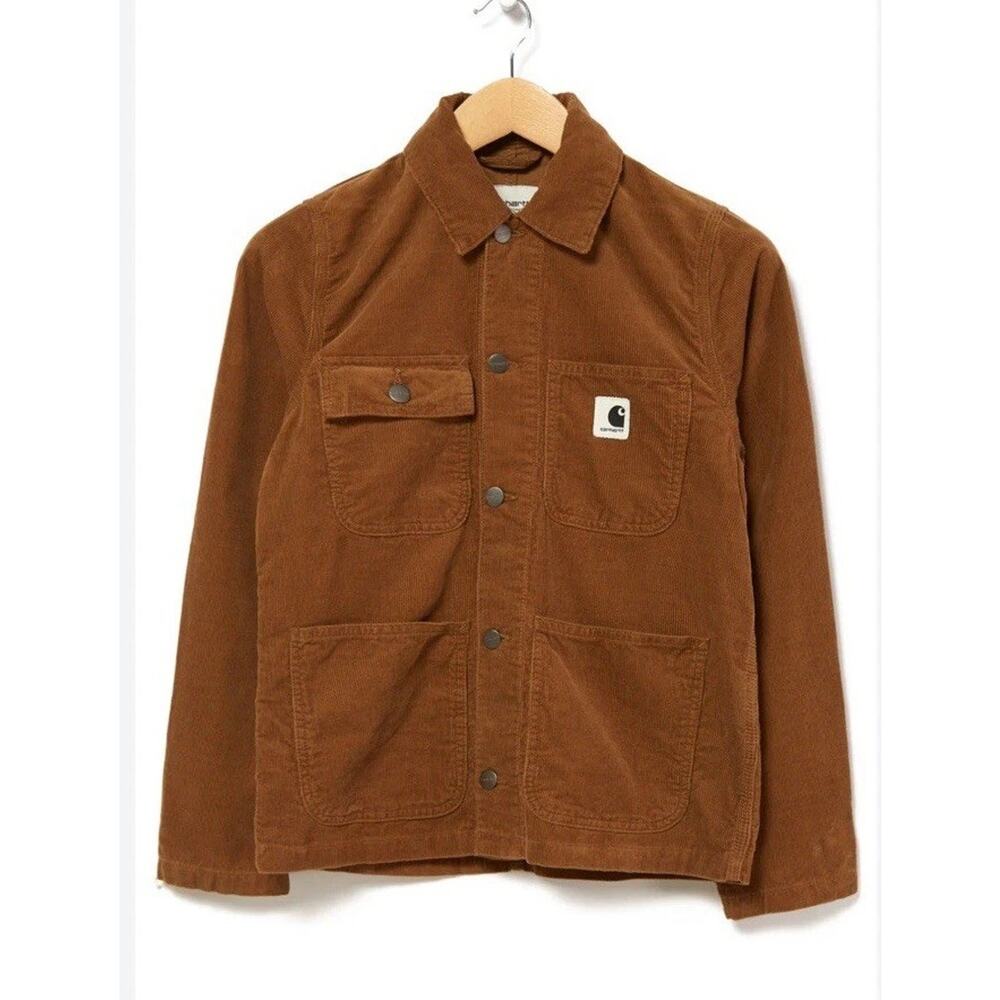 Carhartt WIP Womens Michigan Hamilton Chore Jacket Medium Brown Corduroy - Picture 1 of 15